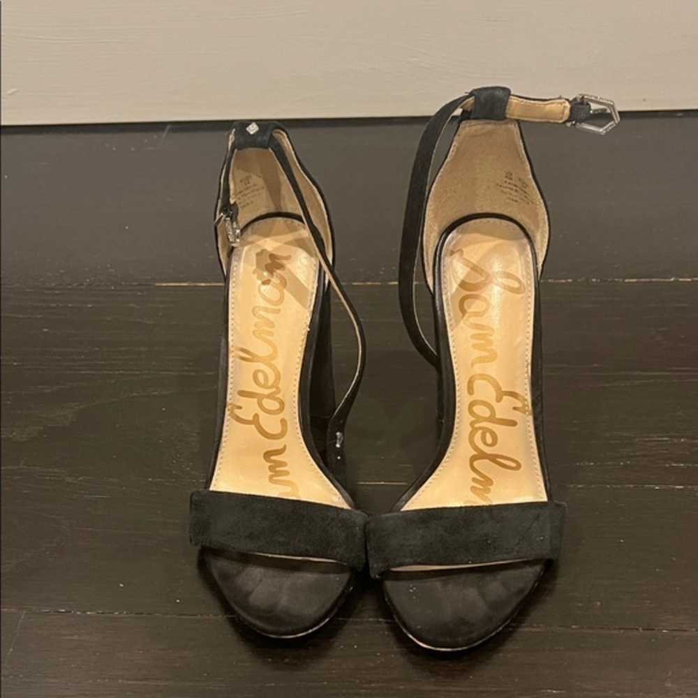 Sam Edelman Black Ankle Strap Heels Size 4
